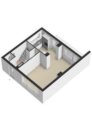 Plattegrond - Sougnezstraat 8, 6369 EJ Simpelveld - Sougnezstraat 8 Simpelveld - Begane grond 3D.jpg